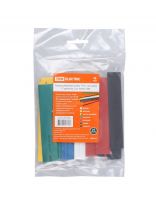 Термоусадочная трубка 12/6 мм, 21 шт, набор, 7 цветов по 3 шт, 100 мм, TDM Electric, SQ0518-0506