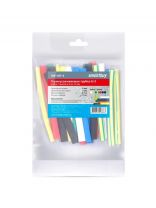 Термоусаживаемая трубка 6/3 мм, 21 шт, набор, 7 цветов по 3 шт, 100 мм, Smartbuy, SBE-HST-6