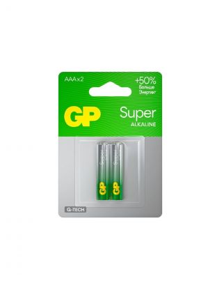 Батарейка GP, ААА (LR03, 24A), 24AA21-2CRSBC2 20/160, щелочная, блистер, 2 шт, 1221