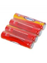 Батарейка Облик, ААА (LR03, 24A), щелочная, 1.5 В, спайка, 4 шт, 7406