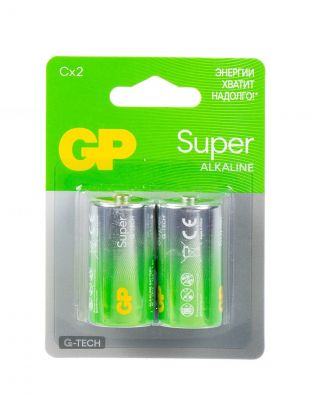 Батарейка GP, C (LR14), 14AA21-2CRSBC2, алкалиновая, блистер, 2 шт, 1226
