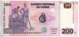 Конго 200 франков 2022
