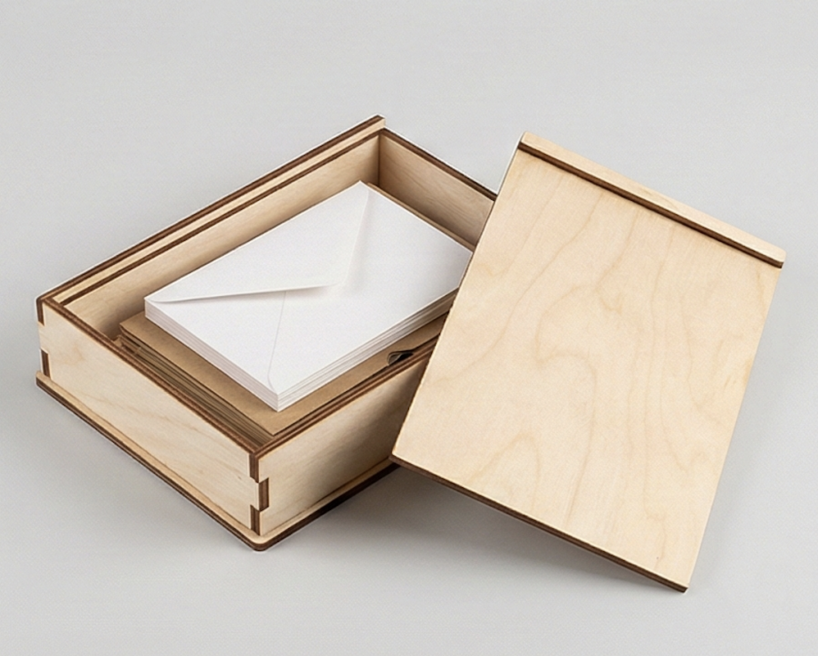 Коробка для открыток/приглашений (А6) с крышкой
