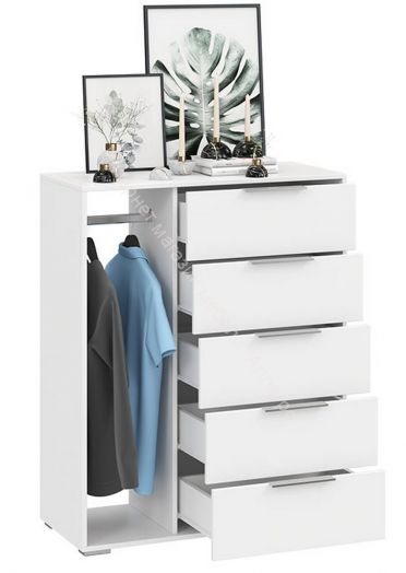 Комод комбинированный «Нуар» тип 1  Белый ясень