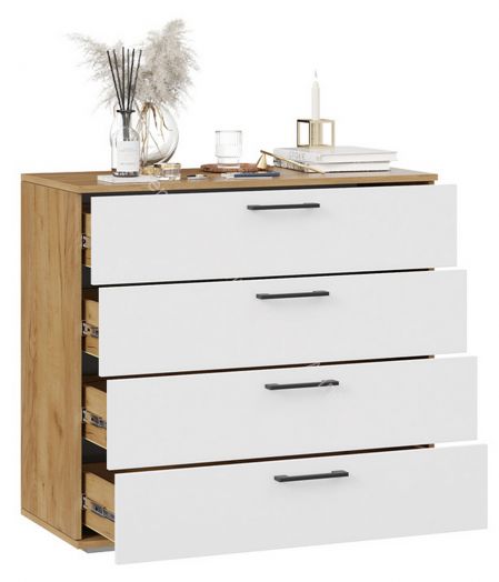 Комод «Нео» - 502.000.000 Дуб Крафт золотой, Белый