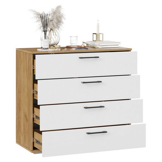 Комод «Нео» - 502.000.000 Дуб Крафт золотой, Белый