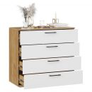 Комод «Нео» - 502.000.000 Дуб Крафт золотой, Белый