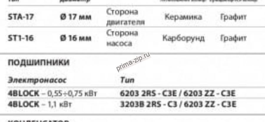 Торцевое уплотнение для Pedrollo 4Blockm 2/13