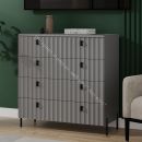 Комод «Тиффани» - 407.003.000 Серый графит, Графит матовый