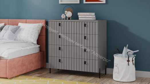 Комод «Тиффани» - 407.003.000 Серый графит, Графит матовый