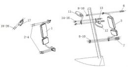 Линзы нижнего зеркала Haoluo Economy (Пекин Жунчан) для Howo70