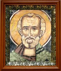 Икона Арсений Великий в киоте с басмой Виноградная Лоза (UV-печать)(30109)