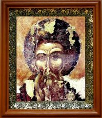 Икона Арсений Керкирский в киоте с басмой Виноградная Лоза (UV-печать)(30112)