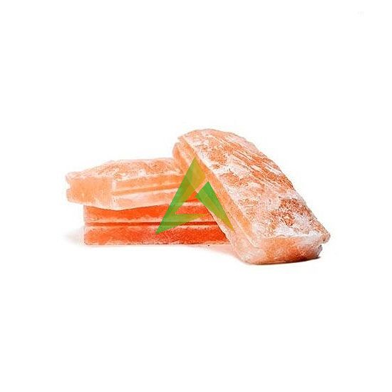 Кирпич из гималайской соли розовая 50*200*100 мм натуральный (Рустик) с пазом не торцованный