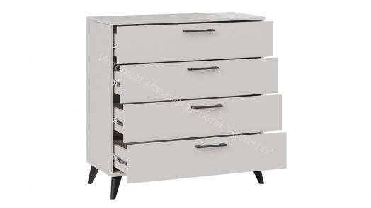 Комод «Нео» с опорами Черный матовый, Кашемир