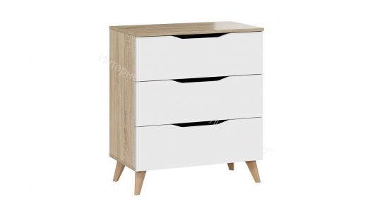 Комод тип 3 с опорами Бук матовый, Дуб Сонома, Белый ясень