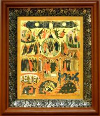 Икона Вертоград Заключенный в киоте с басмой Виноградная Лоза (UV-печать)(30178)