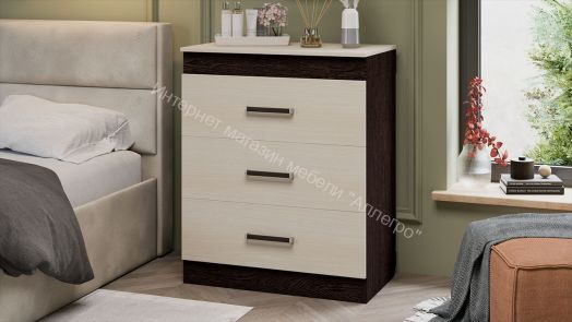 Комод со встроенной гладильной доской (Венге Цаво/Дуб Белфорт)