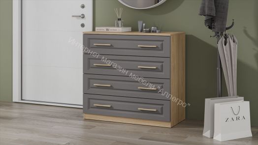 Комод «Сэнди» - 211.001.000 Вяз благородный, Серый вулкан