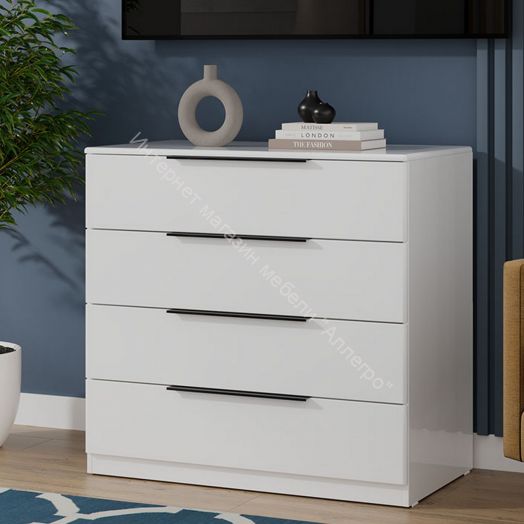 Комод «Тесса» - 201.002.000 Белый Жемчуг, Белый глянец