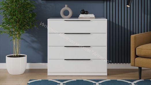 Комод «Тесса» - 201.002.000 Белый Жемчуг, Белый глянец