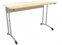 Парта школьная 2-местная на круглой трубе, регулировка высоты
