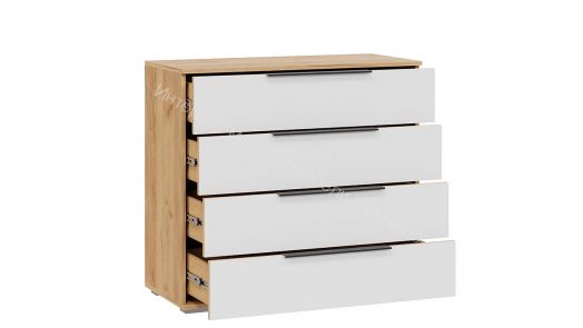 Комод «Джоли» - 405.003.000 Дуб Крафт золотой, Белый матовый