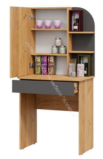 Стол туалетный «Майя» Дуб Крафт золотой, Серый графит