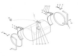 Датчик уровня топлива (трубка 16x2/бак 700x700) Howo, Sitrak MC11, MC13