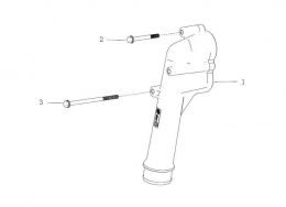 Выходная труба термостата Howo, Sitrak MC11, MC13