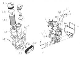 Корпус масляного модуля Howo, Sitrak MC11, MC13