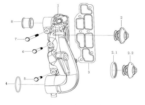 Прокладка корпуса термостата Howo, Sitrak MC11, MC13