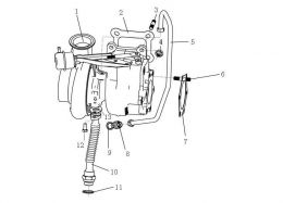 Прокладка турбонагнетателя Howo, Sitrak MC11, MC13