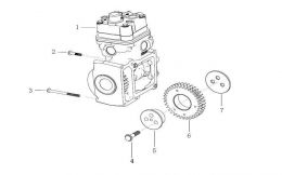 Одноцилиндровый воздушный компрессор Howo, Sitrak MC11, MC13