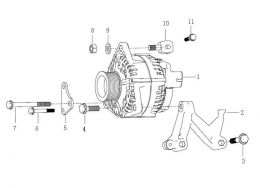 Генератор 28V/80A Howo, Sitrak MC11, MC13