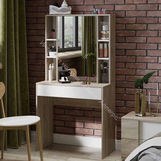 Стол туалетный «Салли» Дуб Сонома, Белый Ясень