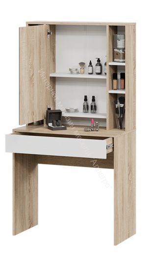 Стол туалетный «Салли» Дуб Сонома, Белый Ясень