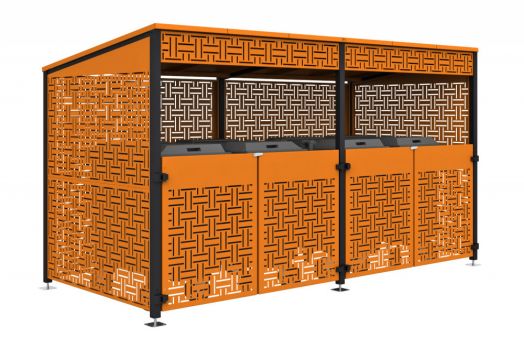 Навес для мусорных баков с регулируемыми опорами МФ-1.45-8