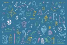 Фон стена "School wall №44"