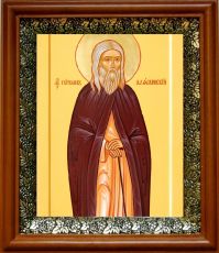 Икона Герман Аляскинский в киоте с басмой Виноградная Лоза (UV-печать)(30255)