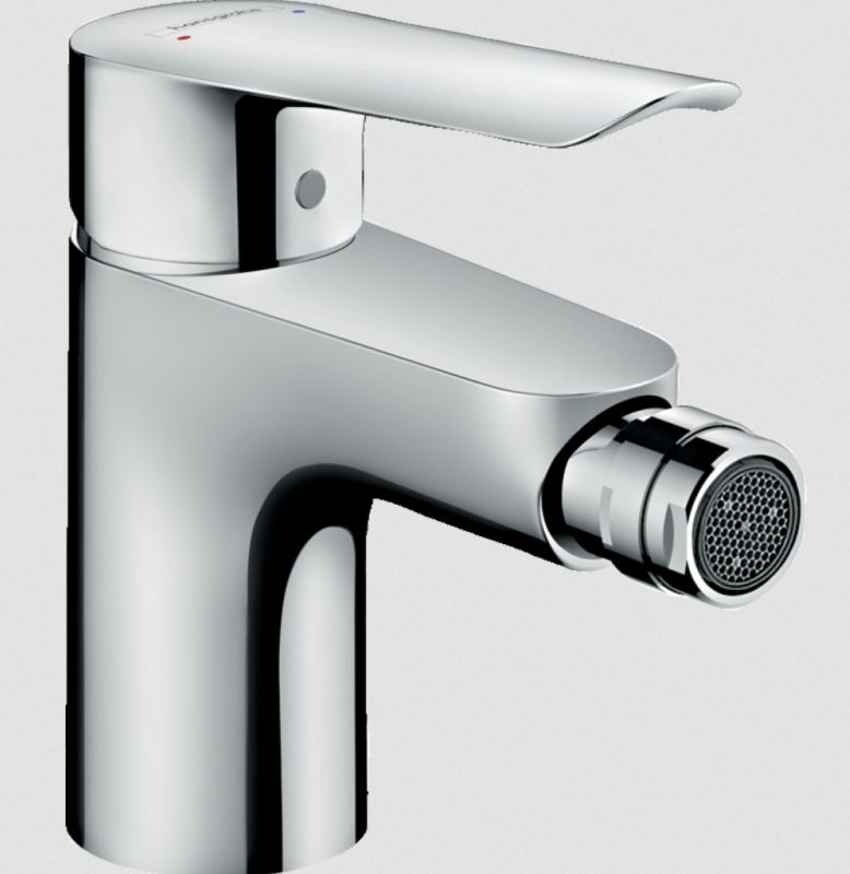 Смеситель для биде Hansgrohe Logis E, однорычажный, со сливным гарнитуром, хром 71232000