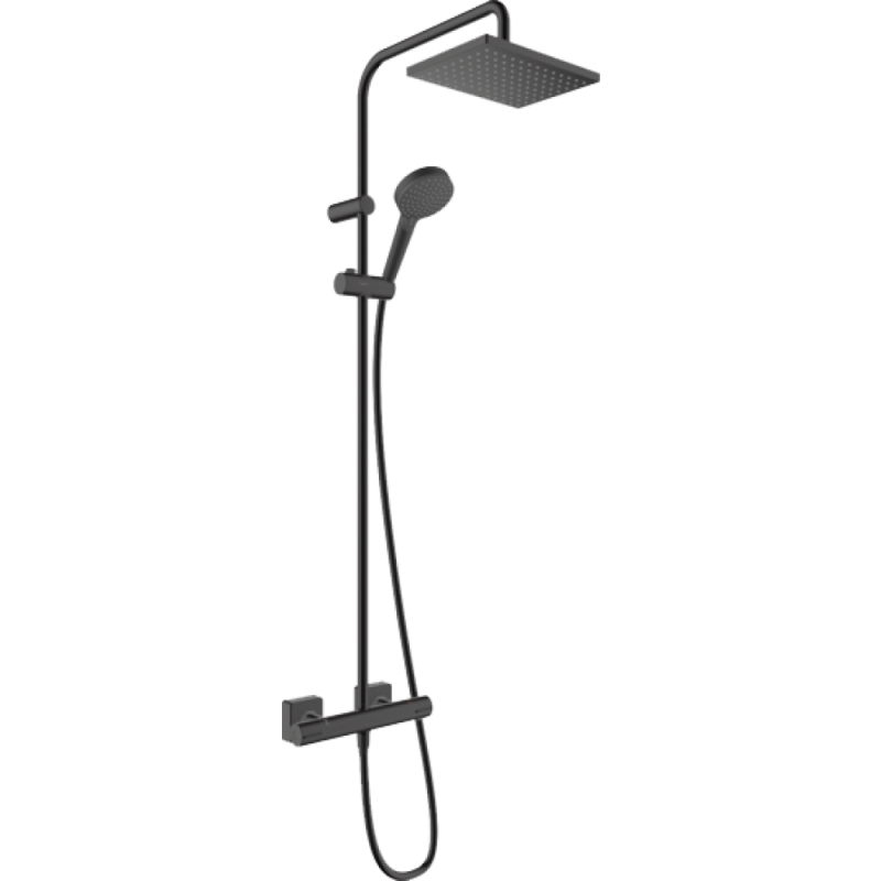 Душевая колонна Hansgrohe Vernis Shape с термостатом, черный 26286670