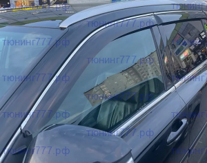 Ветровики 4х стекол дверей, СТ, с хром. молдингами для Highlander XU50