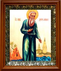 Икона Даниил Ачинский в киоте с басмой Виноградная Лоза (UV-печать)(30290)