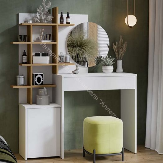 Стол туалетный «Голден» Белый/Дуб Крафт золотой