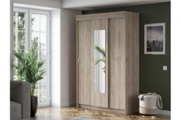 Шкаф-купе Бассо Интерьер-Центр (ш1300*г500*в2016мм) Дуб крафт серый