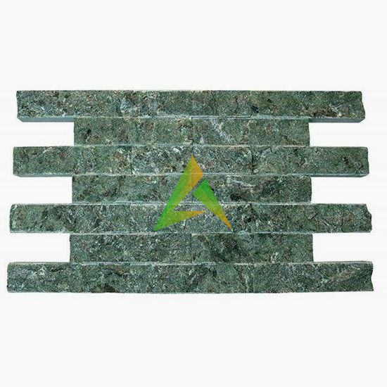 Плитка змеевик рваный камень 200*40*20 мм