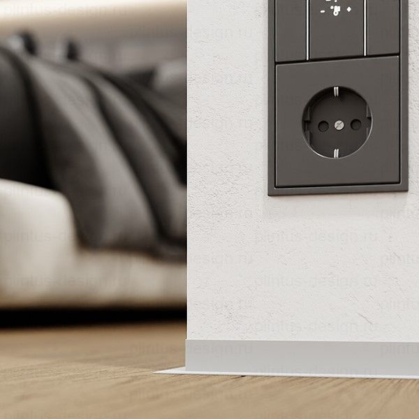 L-образный щелевой плинтус ФЕСО серебро анодированный