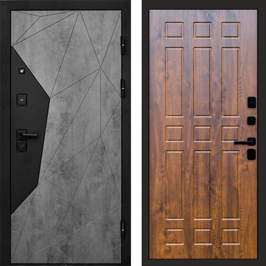 Входная дверь Termo-door Авангард Бетон - Спарта Дуб