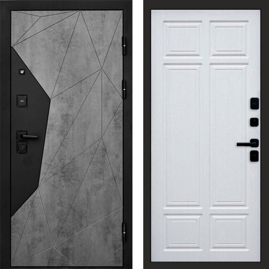 Входная дверь Termo-door Авангард Бетон - Лиственница премиум